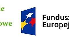 Logo Łomżyńskiego Forum Samorządowego, Funduszu Europejskiego i SP nr 4