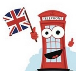 czerwona budka telefoniczna z angielską flagą