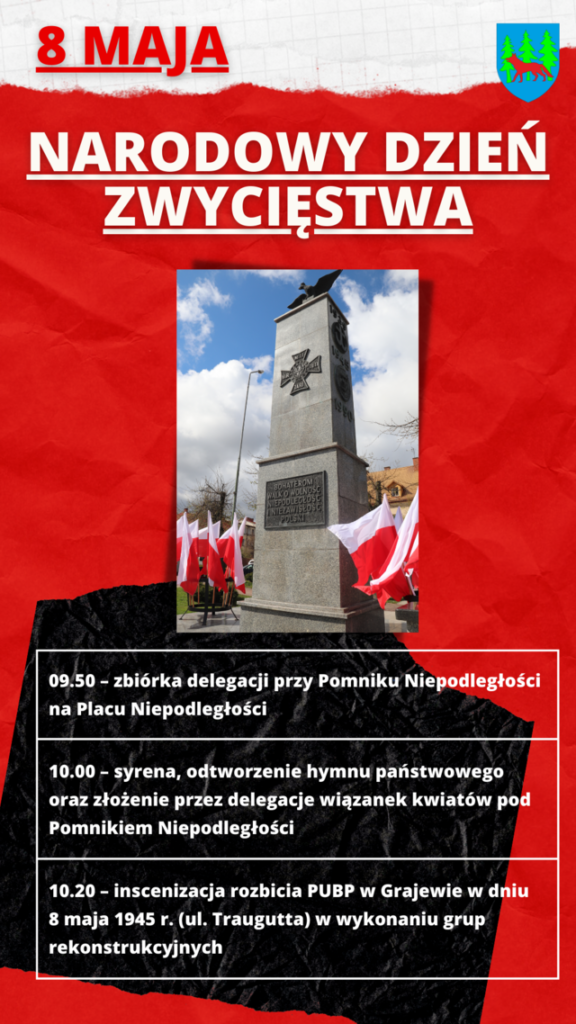 Pomnik Niepodległości i program obchodów Narodowego Dnia Zwycięstwa w Grajewie
