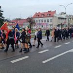 Miejskie obchody Narodowego Święta Niepodległości - przemarsz pocztów sztanadrowych i delegacji miejskich ulicami Grajewa
