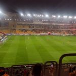 Wycieczka do Białegostoku na mecz - widok na boisko i rozgrywający się mecz