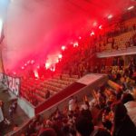 Wycieczka do Białegostoku na mecz - widok na stadion i efekty świetlne