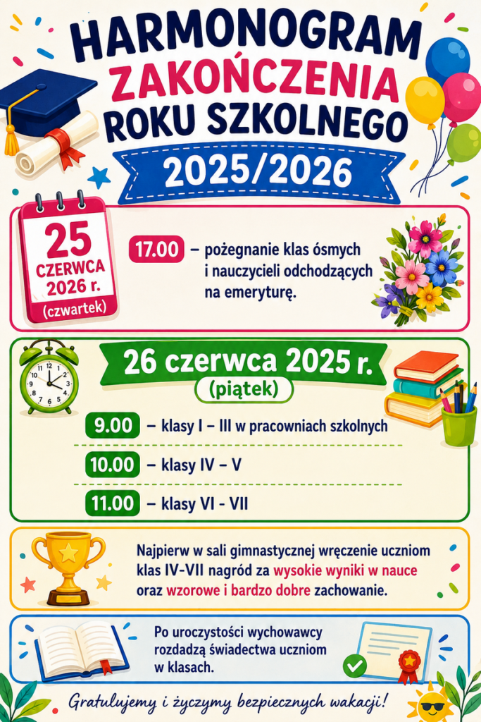 Kończymy rok szkolny 2025/2026!
